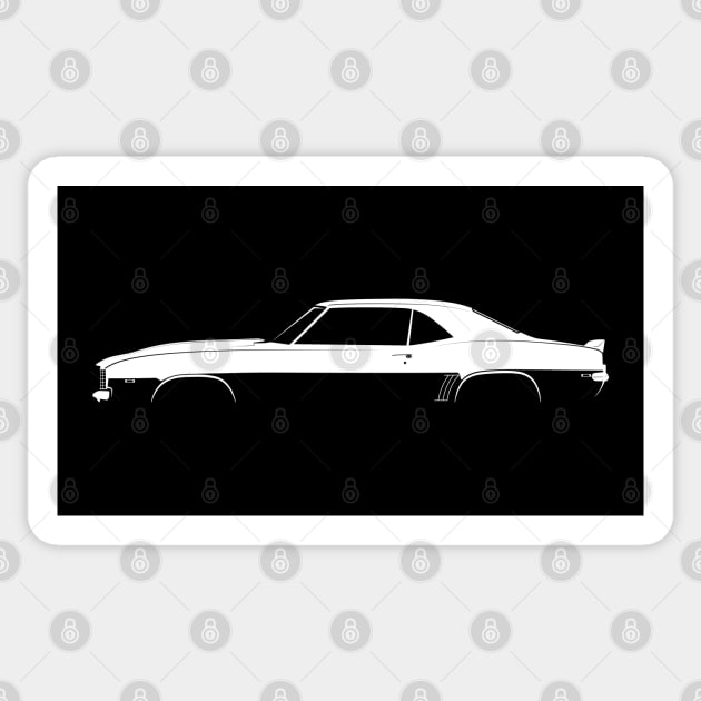 Chevrolet Camaro Z28 (1969) Silhouette Sticker by Car-Silhouettes